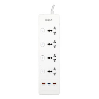 چندراهی برق هیسکا مدل CH-5518EU با ۴ خروجی و طول کابل ۲ متر