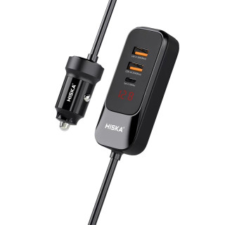 شارژر فندکی 120 وات 4 پورت هیسکا HISKA HCC-327